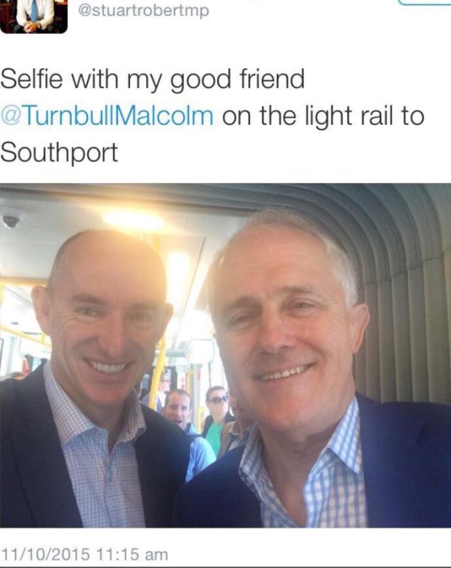 Stuart Robert Selfie With Macolmn Turnbull